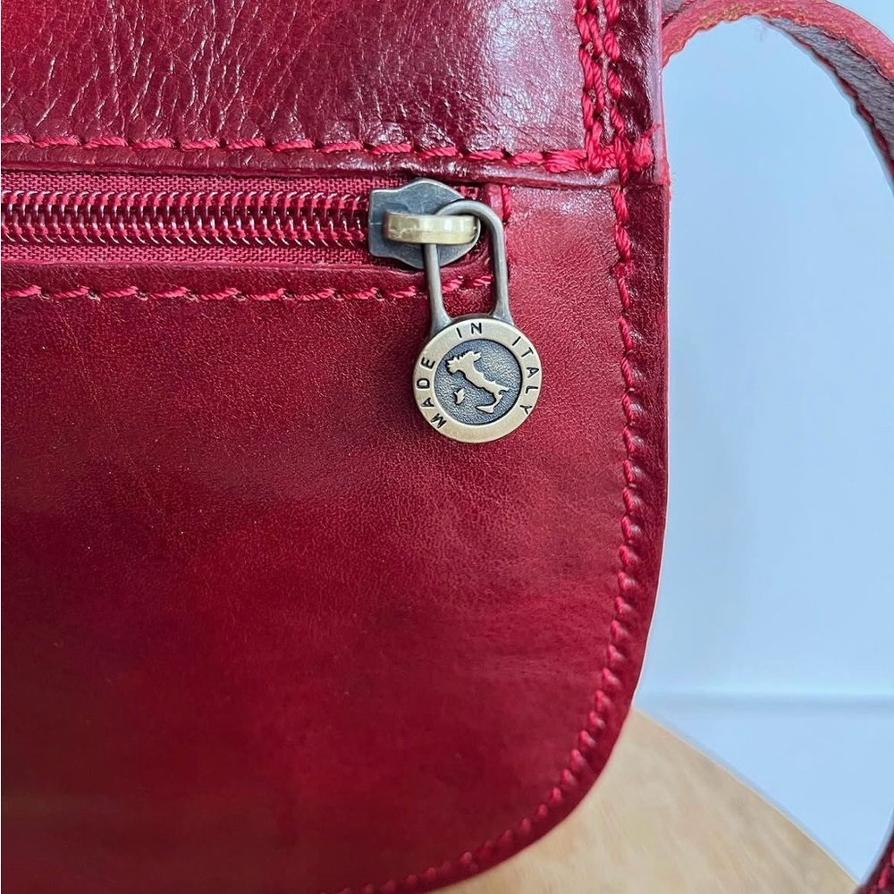 Red Leather Crossbody Bag - Picture 3 of 5